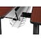 Kee Desking Regency Kee 60 x 24 in. 4 Person Workstation Desk with Privacy Divider- Cherry Top, Black Legs MBSPD12024CHBPBK - alternate 2
